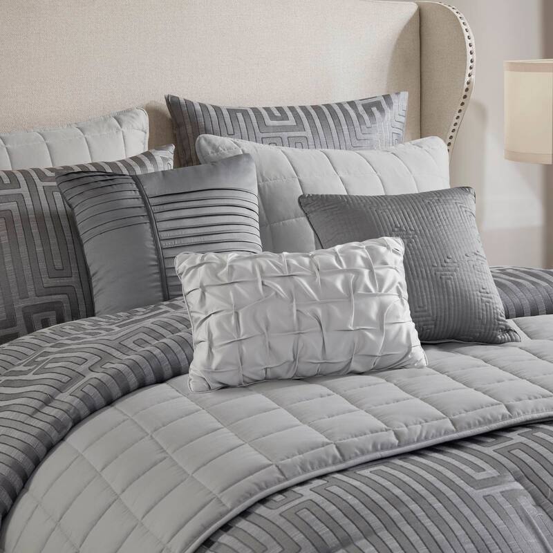 Madison Park Royce 10 Piece Luxury Jacquard Comforter Set