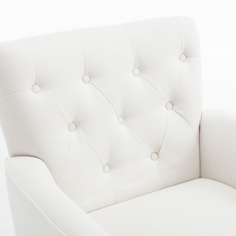 29.13" Linen Upholstered Arm Chair
