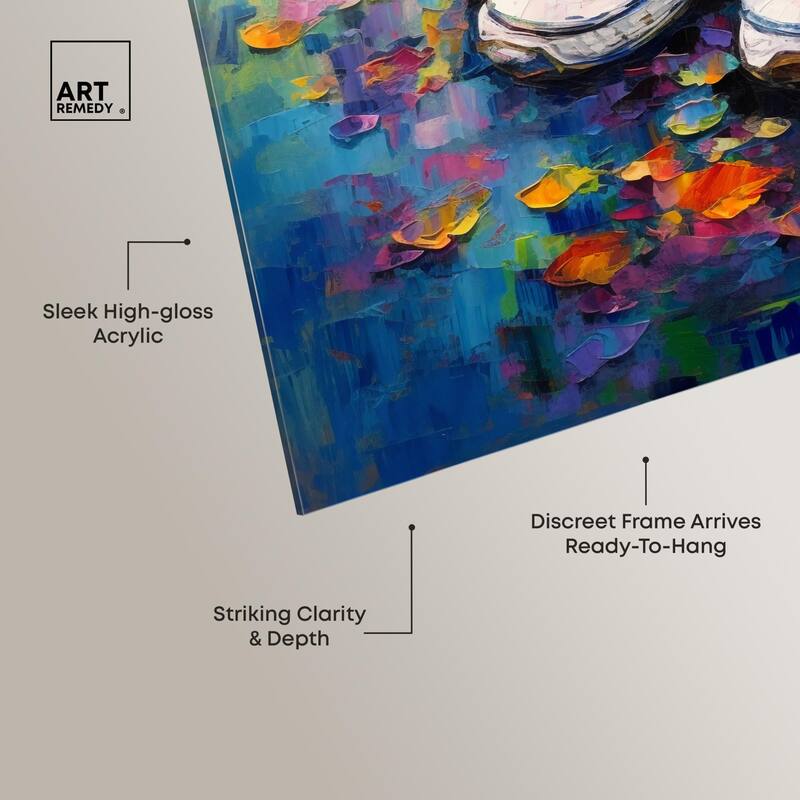 Lily Pad Sneakers Acrylic by Art Remedy, Ready to Hang