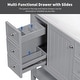 preview thumbnail 6 of 28, 36" Bathroom Vanity with Sink Combo, One Cabinet and Three Drawers, Solid Wood and MDF Board