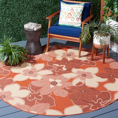 SAFAVIEH Courtyard Wanita Indoor/ Outdoor Waterproof Patio Backyard Rug