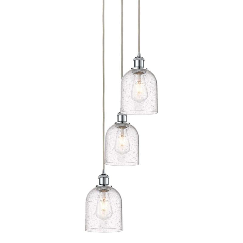 Innovations Lighting 113B-3P-30-12 Bella Pendant Bella 3 Light 12" - Polished Chrome / Seedy