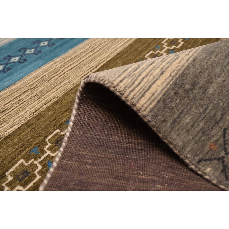 ECARPETGALLERY Hand Loomed Kashkuli Gabbeh Multi Color Wool Rug - 5'7 x 8'3