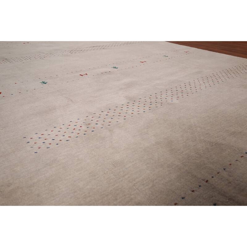 Little Animals Tribal Gabbeh Oriental Area Rug Handmade Wool Carpet - 6'7"x 9'8"