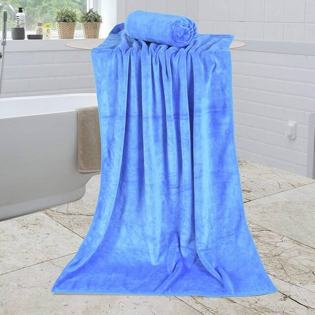 30"x60" Bath Towels (Set of 2) Super Soft Absorbent - Blue
