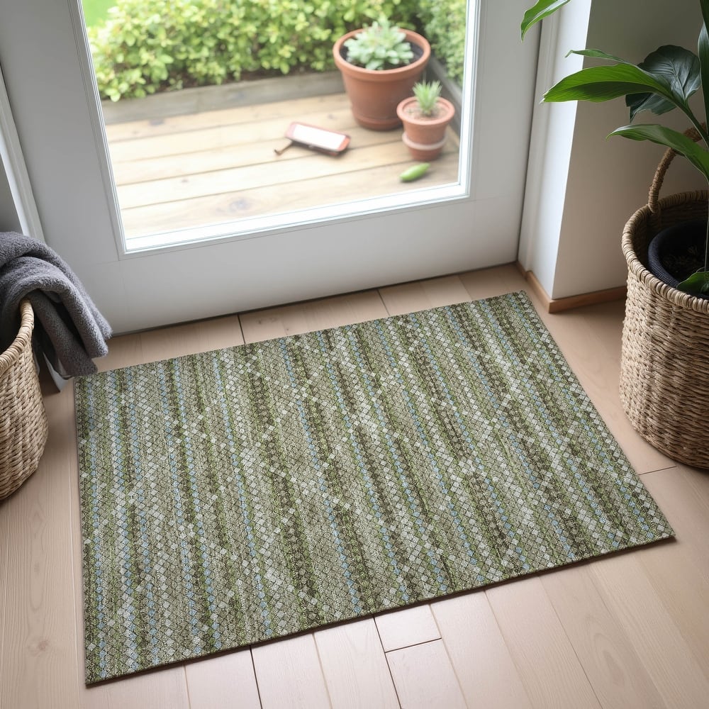 Premium Washable Super Soft Trellis Ombre Mayfield Rug