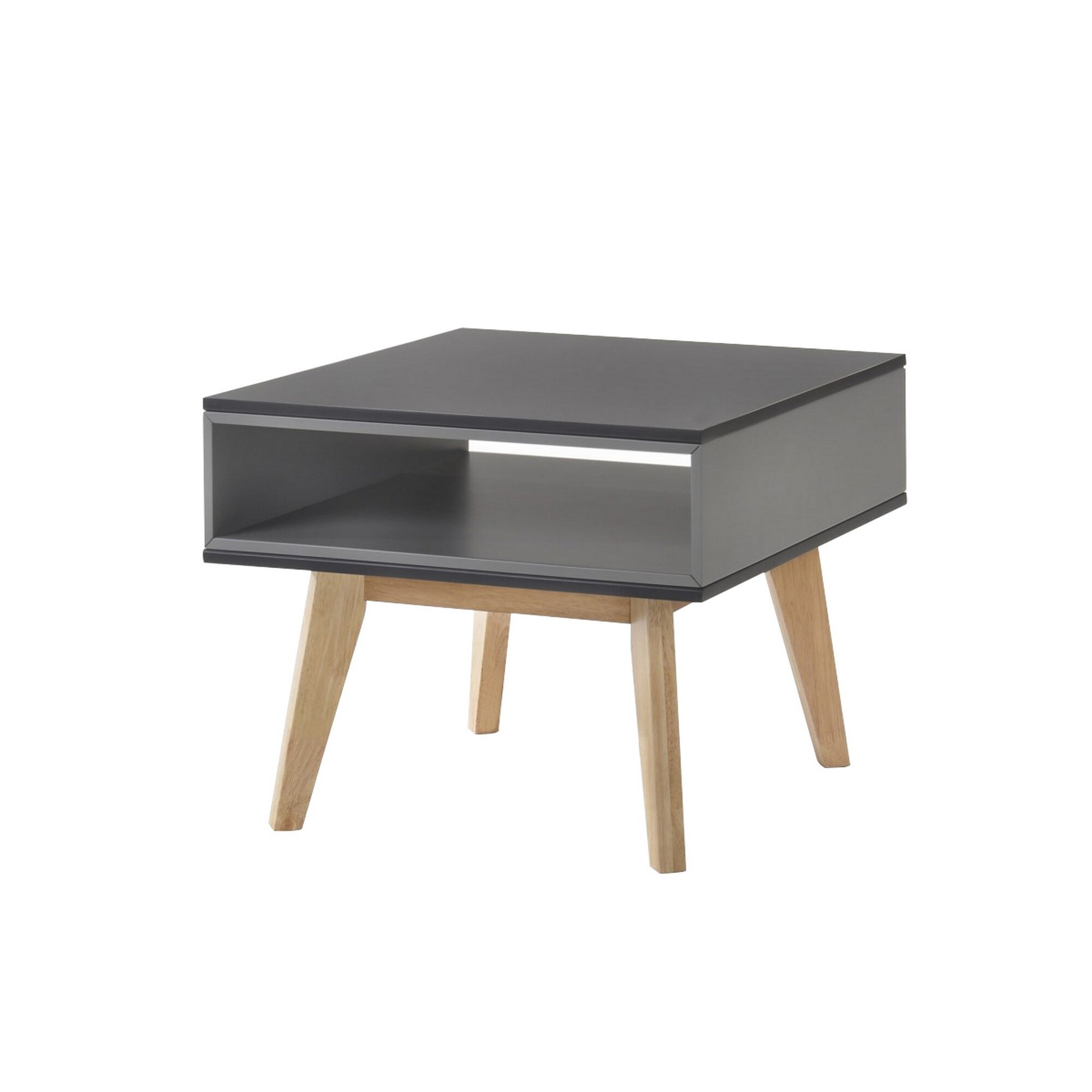 Shop Dual Tone Wooden Square End Table With Angled Wooden Legs Brown And Gray On Sale Overstock 31823571
