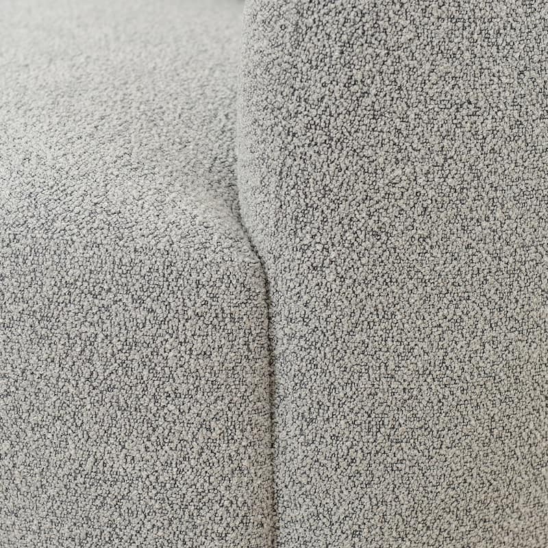 KINWELL 34" Wide Boucle Upholstered Sherpa Swivel Armchair (Set of 2)