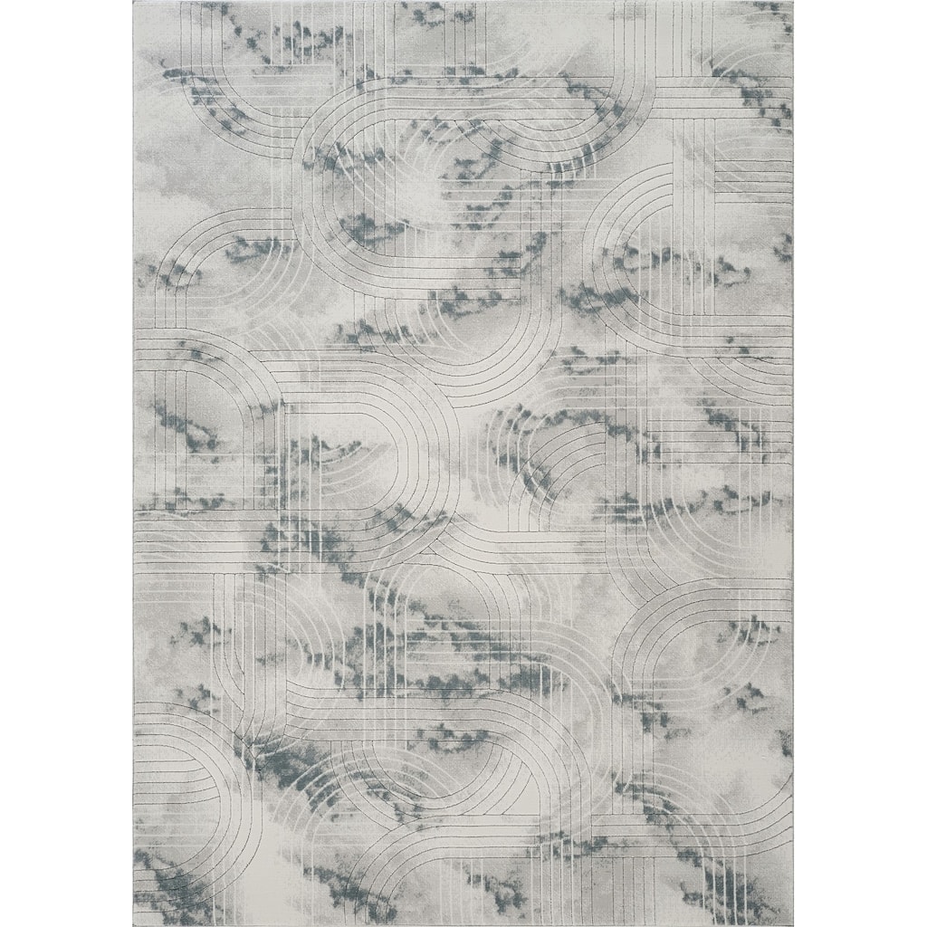 Gray 5 ft. 3 in. x 7 ft. 3 in. Luxury Area Rug, 0.43 Pile Height – Sophisticated Warmth for Any Room - 6' x 7'