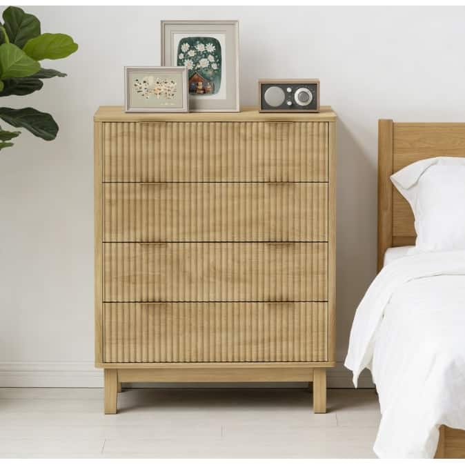 4 Drawers/6 Drawers Dresser for Bedroom, Closet Double Dresser Chest of Drawers