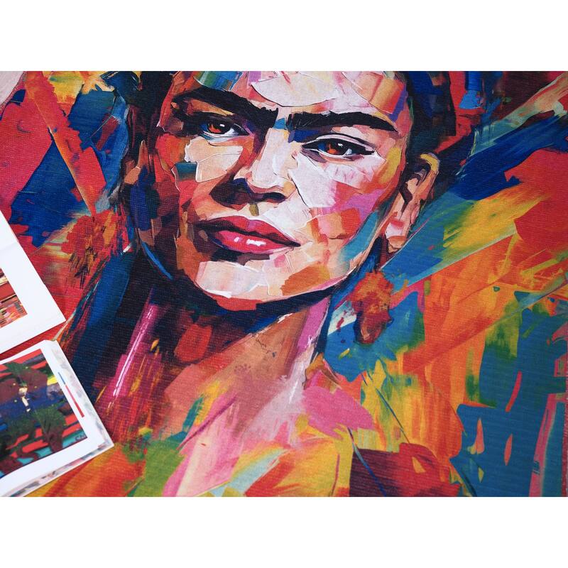 Frida Kahlo X Exquisite Rugs Handmade Polyester in Red/Multi Area Rug