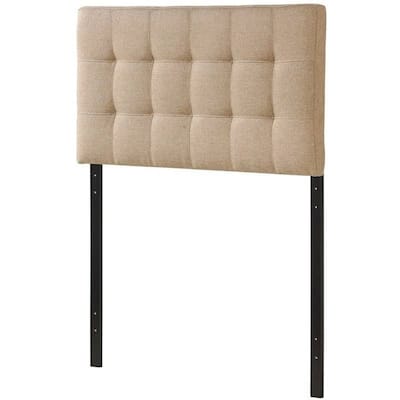Twin/Queen/Full size Modern Beige Tan Taupe Fabric Tufted Upholstered Headboard