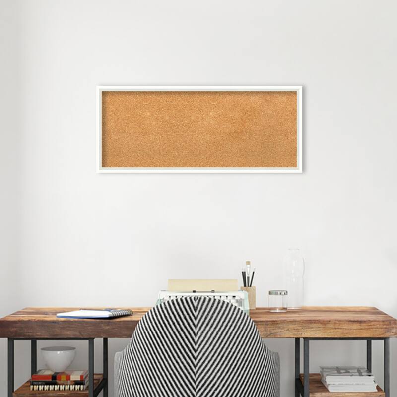 Lucie Wood Framed Natural Corkboard Bulletin Board