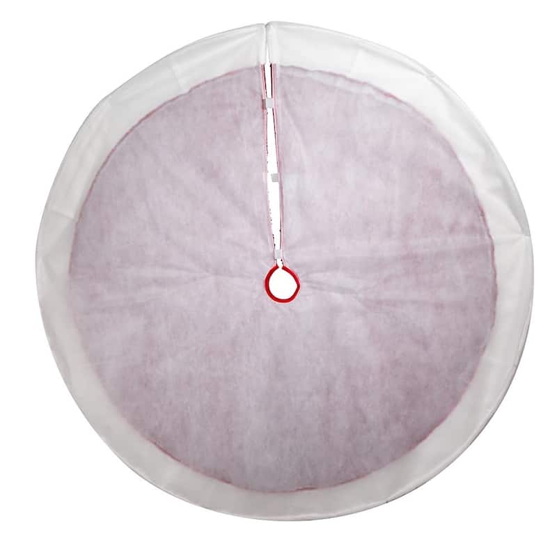 Kurt Adler 54-Inch Red Sequins with White Border Tree Skirt