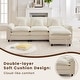 preview thumbnail 73 of 109, Modular Cloud Chenille Sectional Sofa with Ottomans, Deep Seat Convertible L-Shaped or U-Shaped Couch