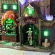 preview thumbnail 9 of 12, Glitzhome 11"H Lighted Resin Haunted House Table Village Halloween Decorations with Timer