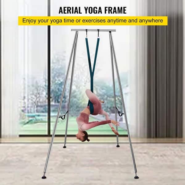 VEVOR Aerial Trapeze Stand Portable Aerial Rig Yoga Swing Bar ...