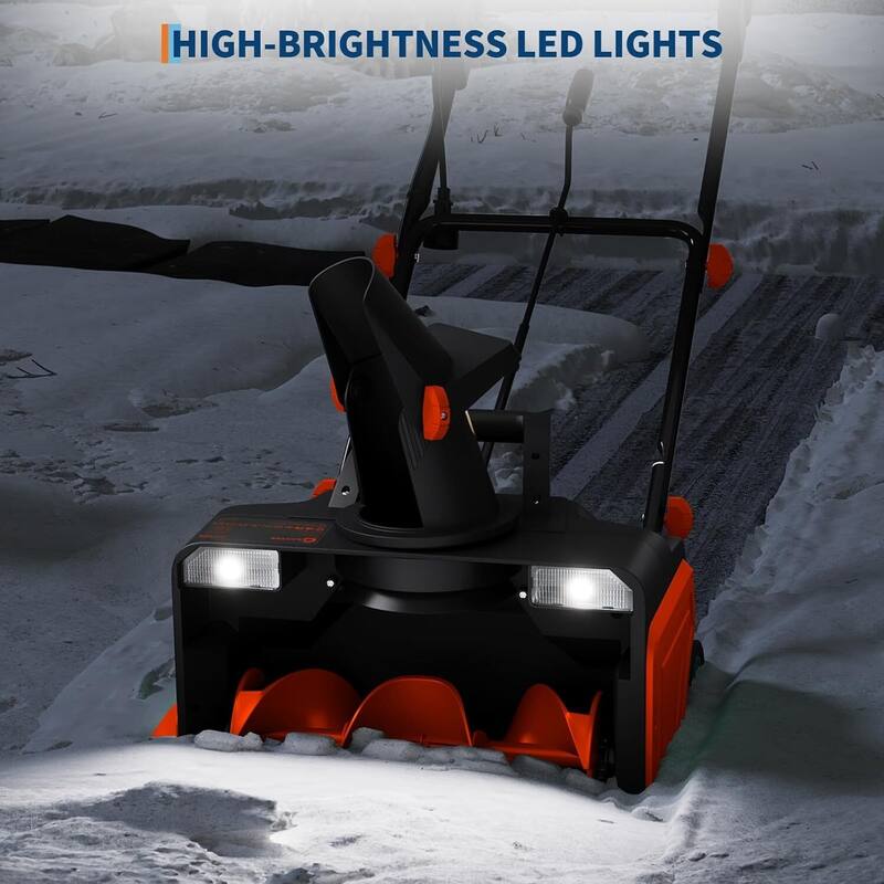 Corded 20 inch Electric Snow Blower Corded, Snow Thrower for Walkways Deck - N/A