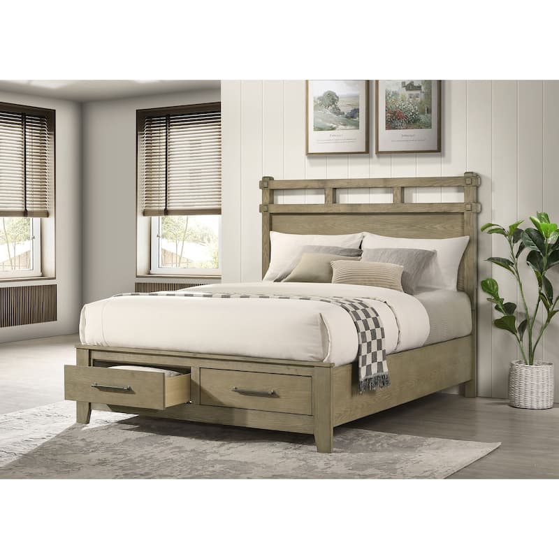 Hazlewood 59-inch Storage Bed Vineyard Oak