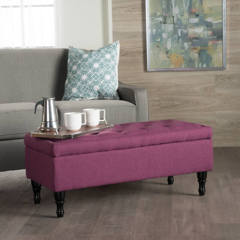 Chantelle Fabric Storage Ottoman by Christopher Knight Home