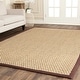preview thumbnail 119 of 158, SAFAVIEH Natural Fiber Marina Basketweave Seagrass Rug 10' x 14' - Natural/Dark Brown