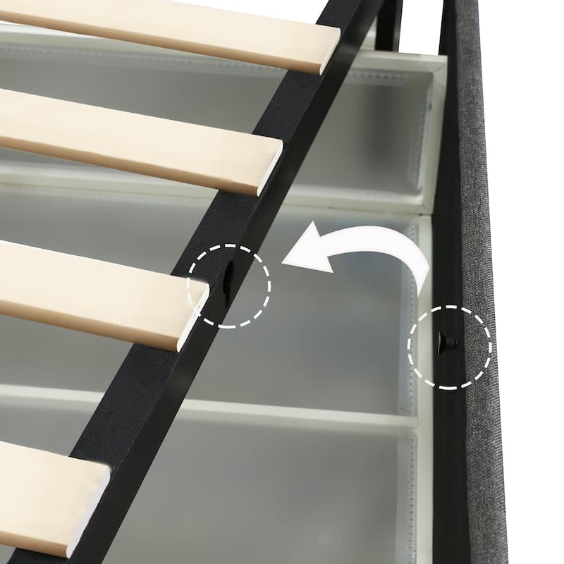 Queen/Full Size Velvet Upholstered Wingback Platform Bed with 4 Storage Drawers Bed Bath