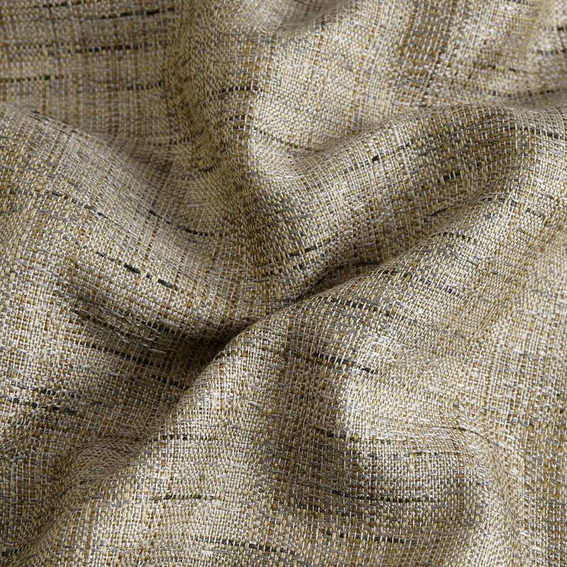 Exclusive Fabrics Raw Linen Weave Light Filtering Curtains for Bedroom & Living Room Curtains Pair - 2 Panel Drapes