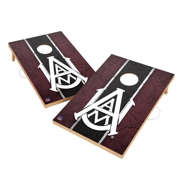 slide 2 of 5, Vintage Alabama A&M University Bulldogs Regulation 2x4 Cornhole Set