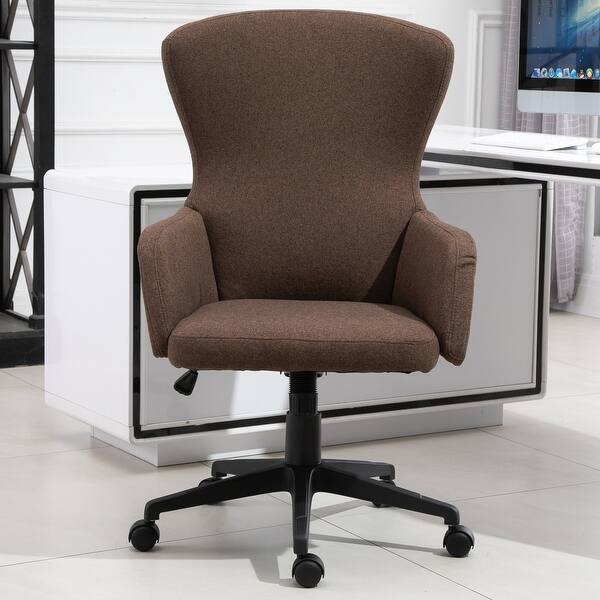 Shop Vinsetto Ergonomic Rolling Office Desk Computer Chair With 5 Castor Wheels Easy Adjustable Height Tilt On Sale Overstock 31620847