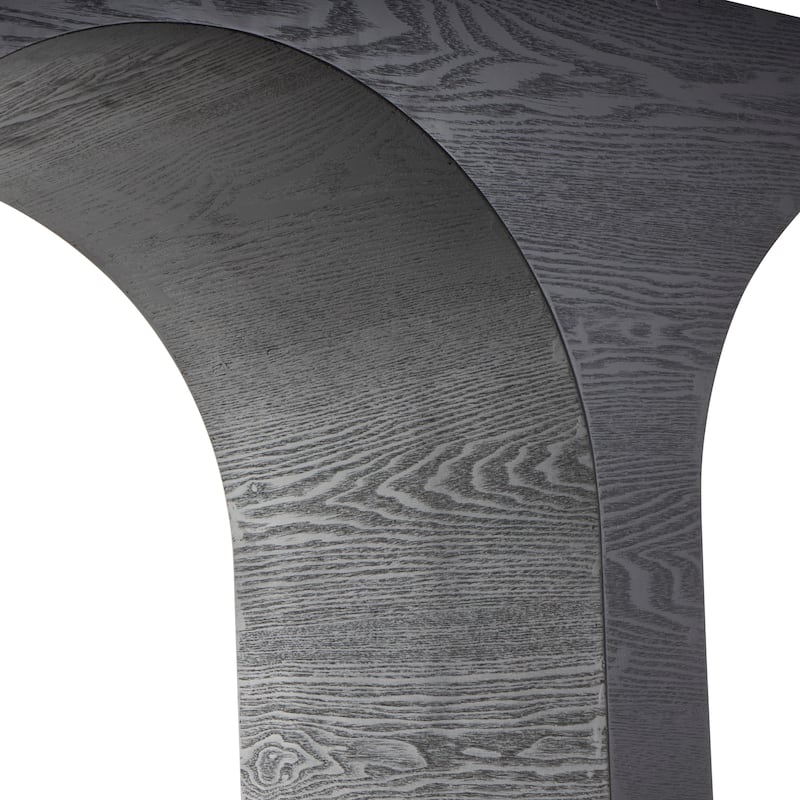 Wood Abstract Cutout Arch Console Table - Black - Roche River Decor - 15"Wx45"Lx32"H