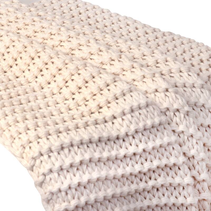 Organic Cotton Chunky Knit Oversized Throw Blankets, 50"X70"