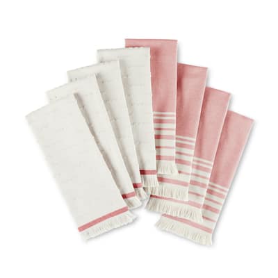 KITCHENAID Vintage Stripe Kitchen Towels 8-Pack, Absorbent 100% Woven Cotton, 17"x28"