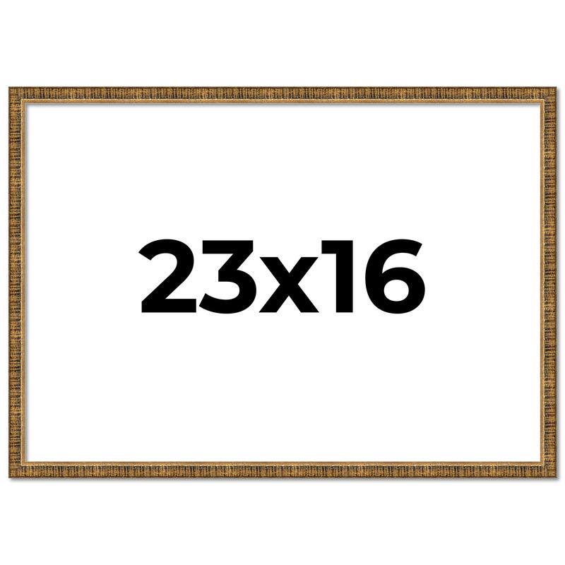 23x16 Frame Gold Solid Wood Picture Frame - Complete Modern Photo
