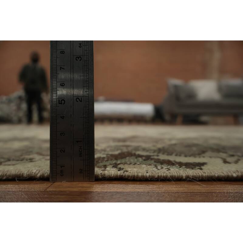 Hand Knotted Oriental 100% Wool Carpet Transitional Floral Beige & Ivories Anatolian Area Rug - 9' 0'' X 5' 3''