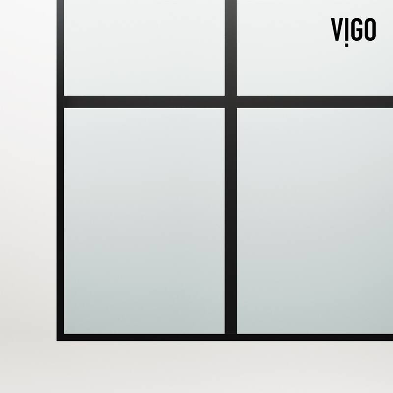 VIGO Arden 34" W x 78" H Framed Fixed Shower Screen