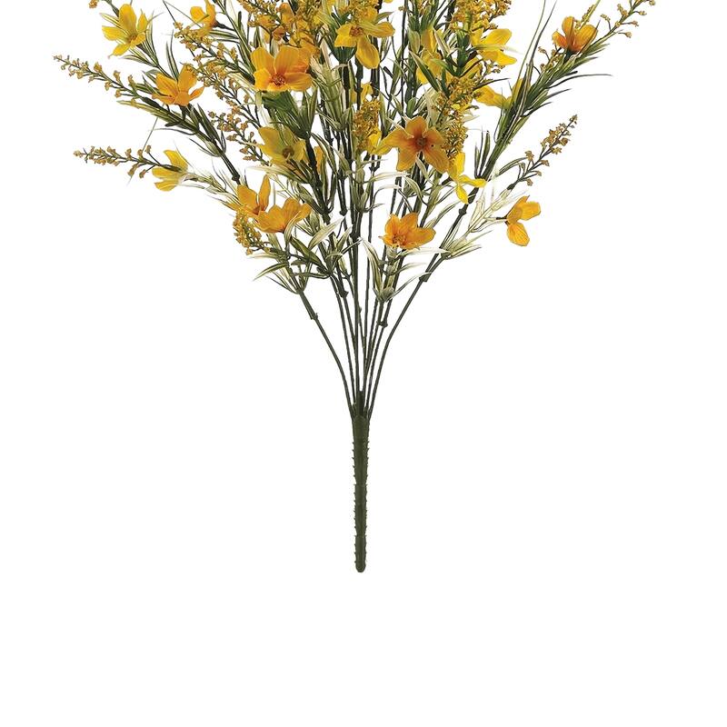 Cosmos and Astilbe Artificial Floral Spray - 22" - Yellow