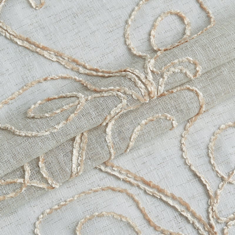 Dainty Home Stella Chenille Embroidered Shower Curtain