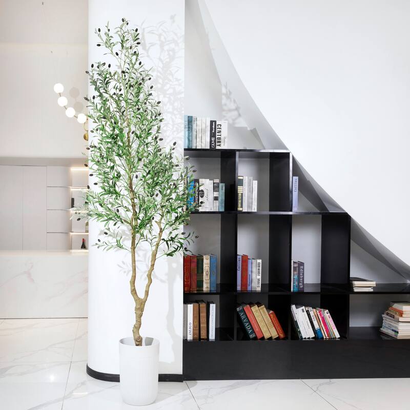 Artificial Olive Tree Indoor, 7FT Tall Fake Plants for Office Decor