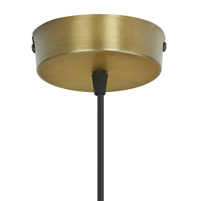 Baptiste River of Goods Purple/Yellow/Green and Gold Glass and Metal 4.5-Inch Pendant Light with Adjustable Hanging Cord