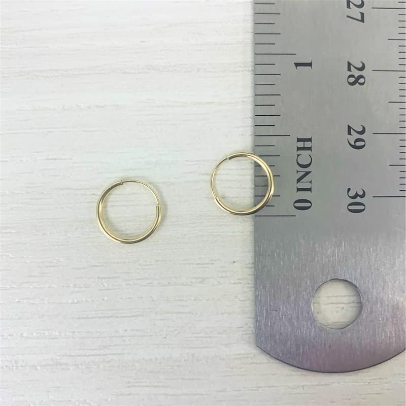 Joelle Collection 14K Yellow Gold Endless Hoops Earrings