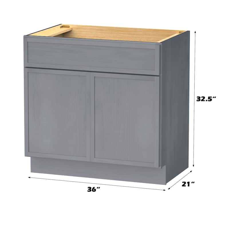 Vanity Art 36" Freestanding Single Base Storage Cabinet with Soft Close Doors