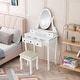 Modern Makeup Dressing Table with Lighting Mirror and 5 Drawers - Bed ...