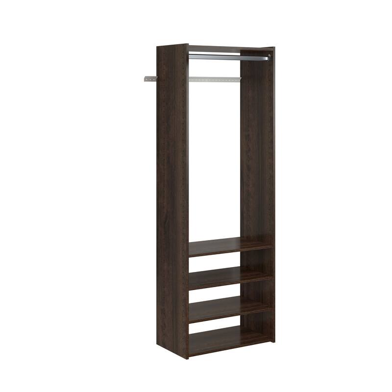 Easy Track Select Laminate Closet Tower Kit - Truffle