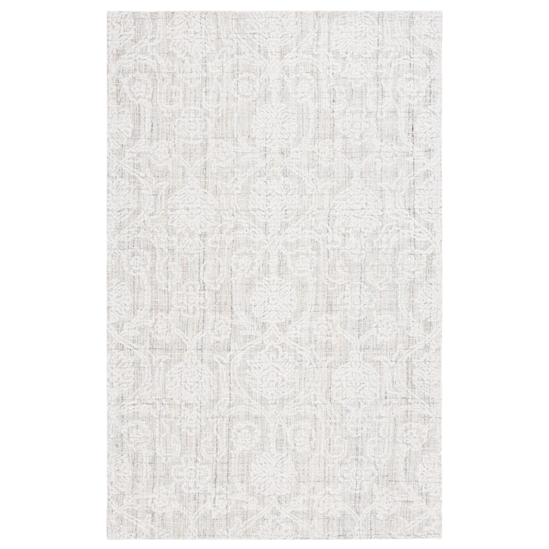 SAFAVIEH Handmade Ebony Nini Modern Wool Rug - 5' x 8' - Grey/Ivory