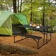 preview thumbnail 24 of 23, Indoor and Outdoor Folding Picnic Table Bench Set with Wood-like Texture - 59" x 54" x 28.5"(L X W X H)