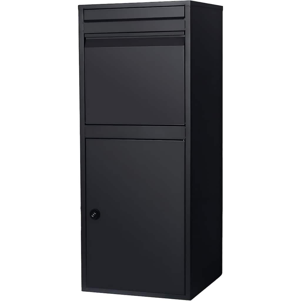 Package Delivery Box, 15.2" x 16.8" x 40.2" Locking Drop Box for Packages, Parcel Mailbox with Secure Storage Compartment