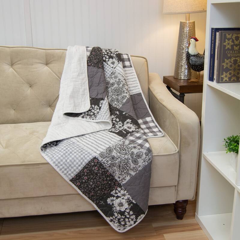 Donna Sharp Indiana Farmhouse Pieced Cotton Throw Blanket