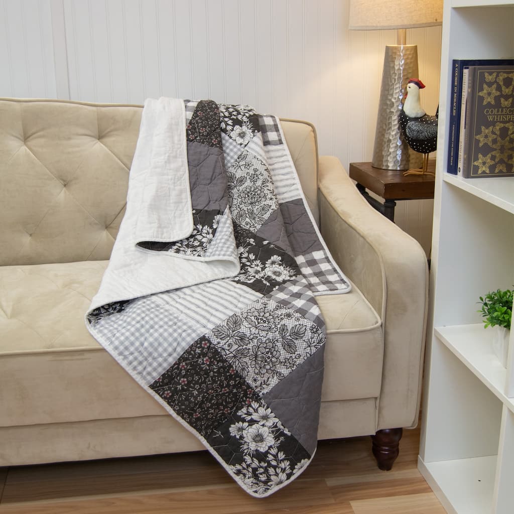 Donna Sharp Indiana Farmhouse Pieced Cotton Throw