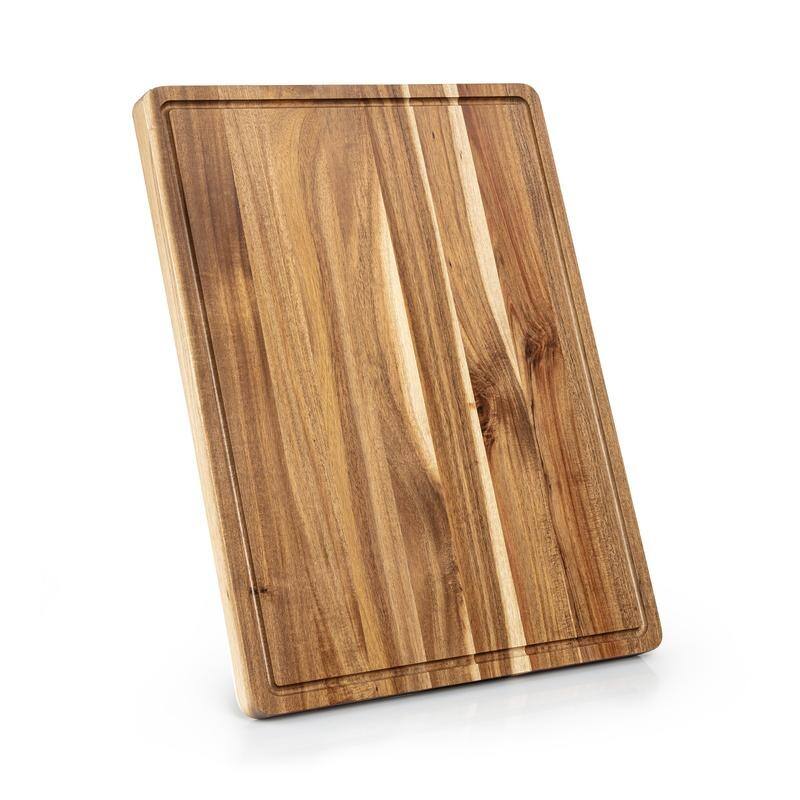 Large Wood Cutting Boards for Kitchen, Butcher Block Chopping Board w/ Juice Groove - 24"L x 18"W