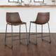 Middlebrook Prusiner 24-inch Faux Leather Counter Stool, Set of 2